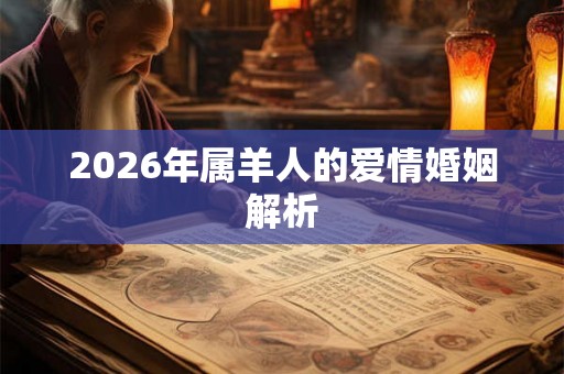 2026年属羊人的爱情婚姻解析