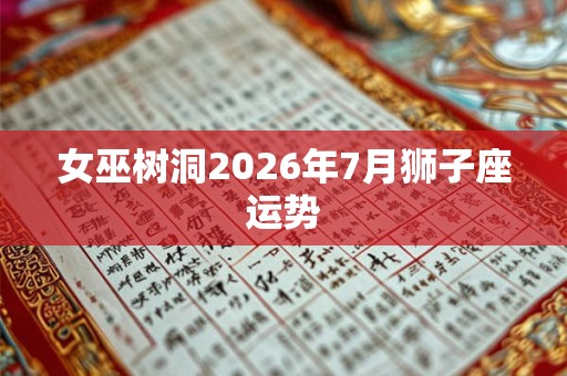 女巫树洞2026年7月狮子座运势 女巫树洞2026年7月狮子座运势