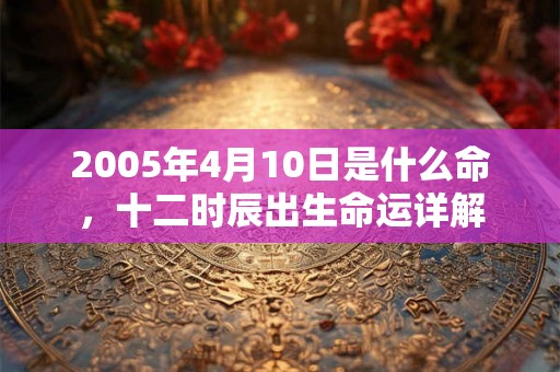 2005年4月10日是什么命，十二时辰出生命运详解