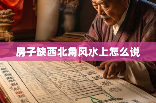 房子缺西北角风水上怎么说
