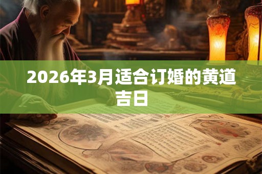 2026年3月适合订婚的黄道吉日