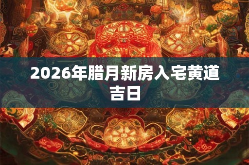 2026年腊月新房入宅黄道吉日