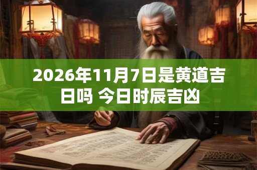 2026年11月7日是黄道吉日吗 今日时辰吉凶