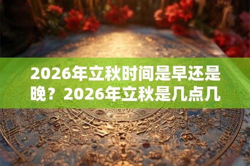 2026年立秋时间是早还是晚？2026年立秋是几点几分几秒？