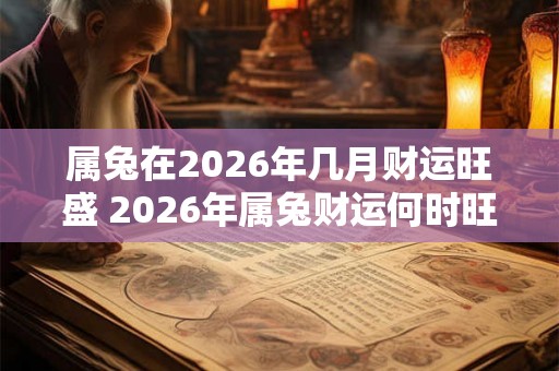 属兔在2026年几月财运旺盛 2026年属兔财运何时旺盛