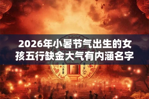2026年小暑节气出生的女孩五行缺金大气有内涵名字