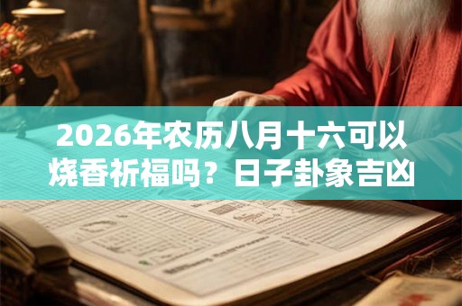2026年农历八月十六可以烧香祈福吗？日子卦象吉凶？