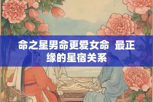 命之星男命更爱女命  最正缘的星宿关系