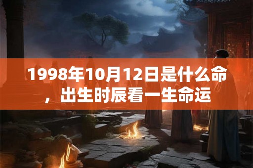 1998年10月12日是什么命，出生时辰看一生命运