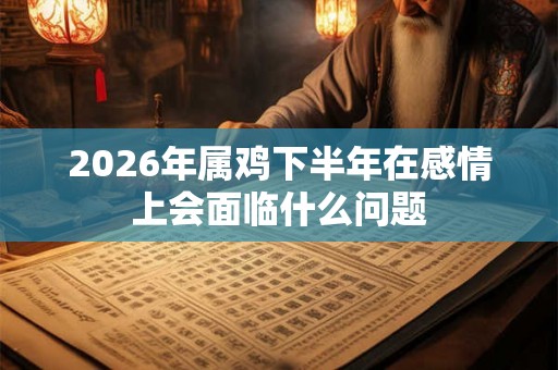 2026年属鸡下半年在感情上会面临什么问题