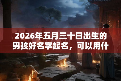 2026年五月三十日出生的男孩好名字起名，可以用什么字取名？