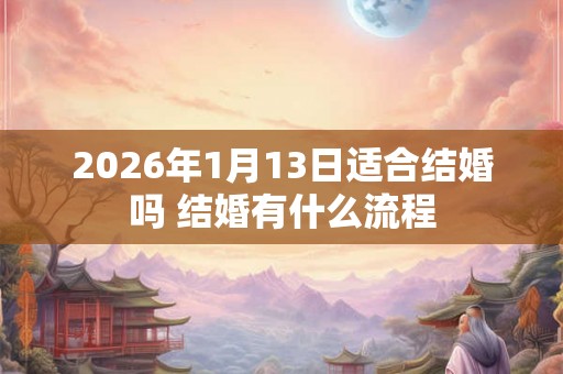 2026年1月13日适合结婚吗 结婚有什么流程