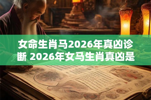女命生肖马2026年真凶诊断 2026年女马生肖真凶是谁