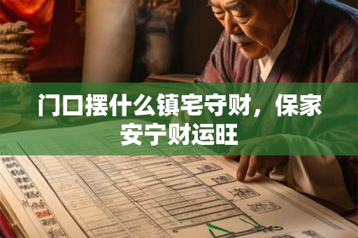 门口摆什么镇宅守财，保家安宁财运旺