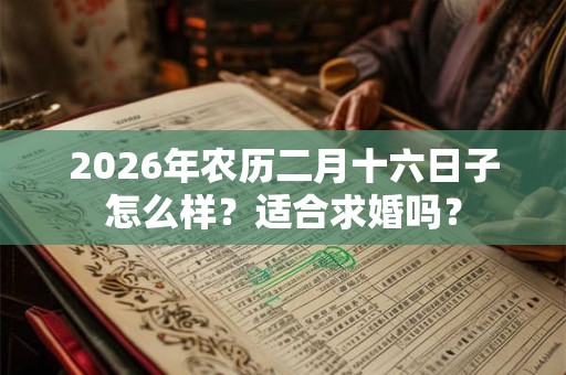 2026年农历二月十六日子怎么样？适合求婚吗？