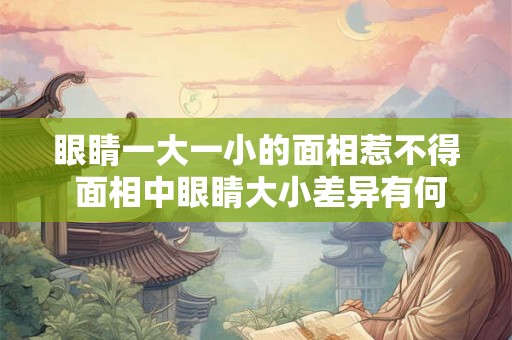 眼睛一大一小的面相惹不得 面相中眼睛大小差异有何影响