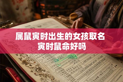 属鼠寅时出生的女孩取名 寅时鼠命好吗