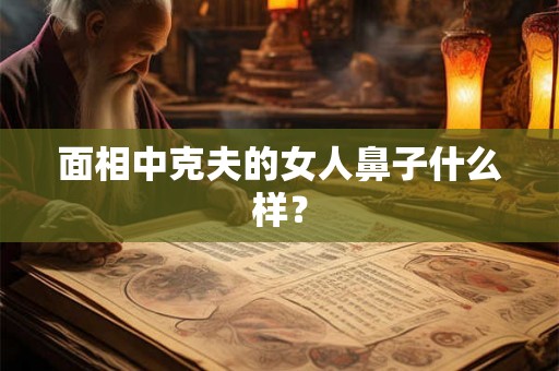 面相中克夫的女人鼻子什么样？