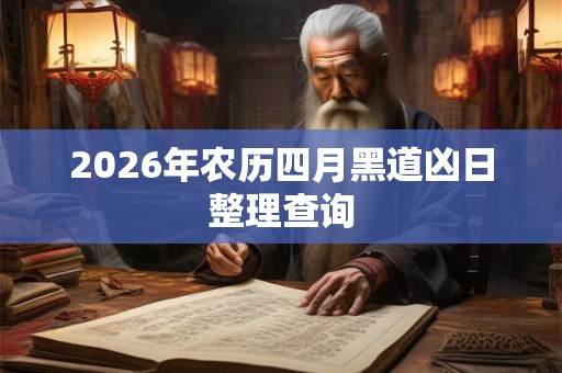 2026年农历四月黑道凶日整理查询