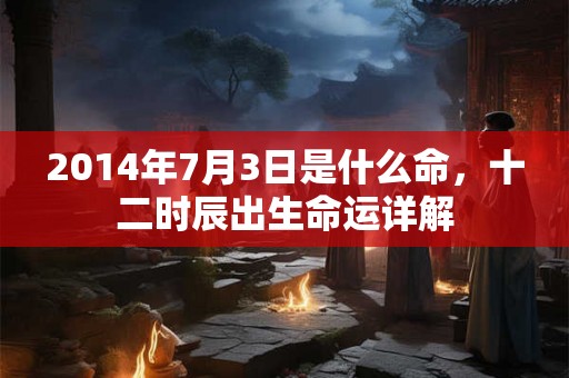 2014年7月3日是什么命，十二时辰出生命运详解