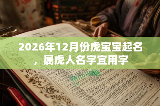2026年12月份虎宝宝起名，属虎人名字宜用字
