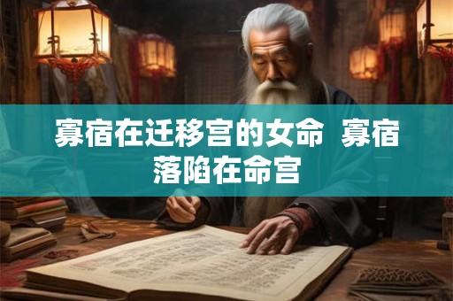 寡宿在迁移宫的女命  寡宿落陷在命宫