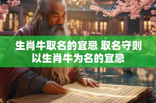 生肖牛取名的宜忌 取名守则以生肖牛为名的宜忌 生肖牛取名的宜忌 取名守则以生肖牛为名的宜忌