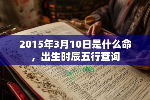 2015年3月10日是什么命，出生时辰五行查询