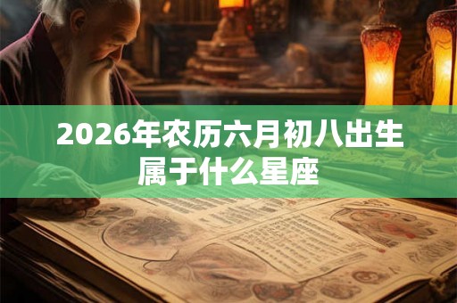 2026年农历六月初八出生属于什么星座