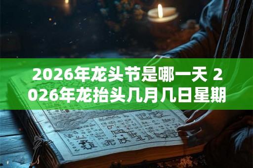 2026年龙头节是哪一天 2026年龙抬头几月几日星期几 2026年龙头节是哪一天 2026年龙抬头几月几日星期几