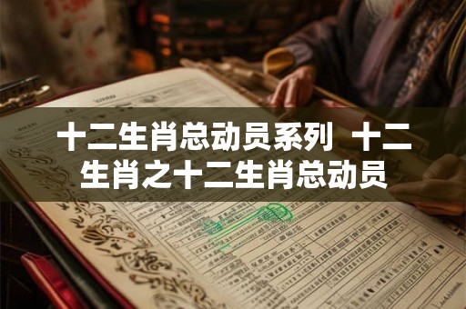 十二生肖总动员系列  十二生肖之十二生肖总动员