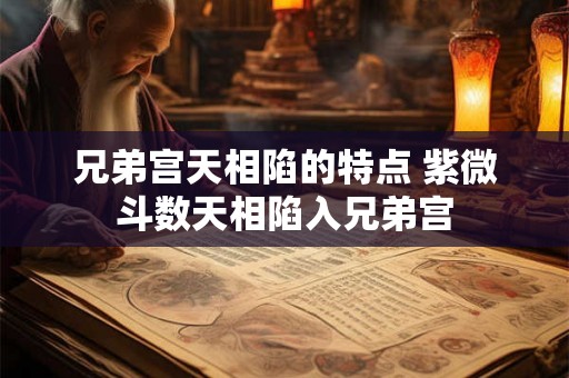 兄弟宫天相陷的特点 紫微斗数天相陷入兄弟宫
