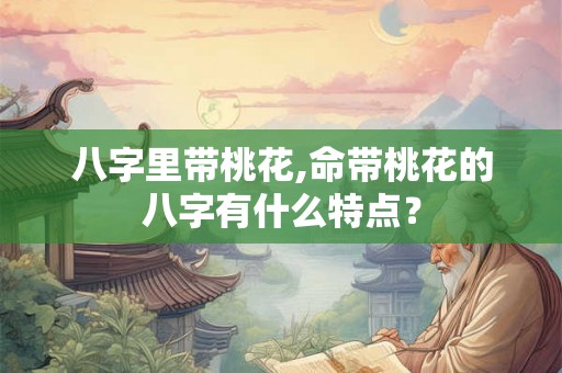 八字里带桃花,命带桃花的八字有什么特点? 八字里带桃花,命带桃花的八字有什么特点?