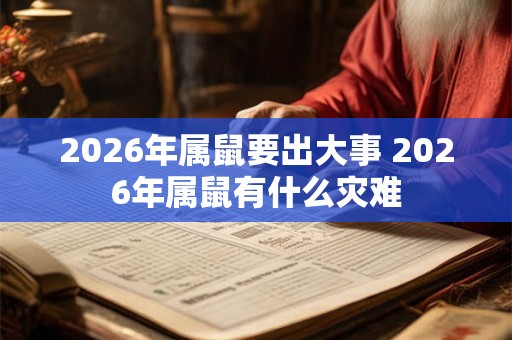2026年属鼠要出大事 2026年属鼠有什么灾难