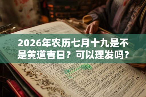 2026年农历七月十九是不是黄道吉日?可以理发吗? 2026年农历七月十九是不是黄道吉日?可以理发吗?