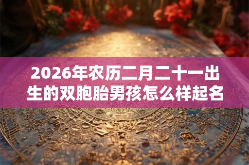 2026年农历二月二十一出生的双胞胎男孩怎么样起名字，五行属什么