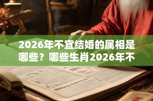 2026年不宜结婚的属相是哪些？哪些生肖2026年不适合结婚？