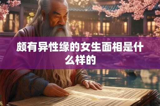 颇有异性缘的女生面相是什么样的