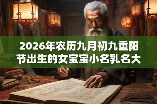 2026年农历九月初九重阳节出生的女宝宝小名乳名大全  温婉好听
