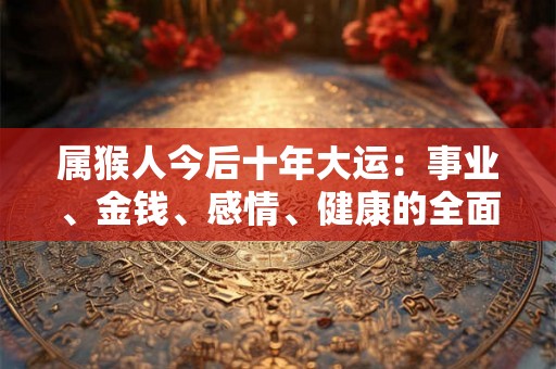 属猴人今后十年大运：事业、金钱、感情、健康的全面展望