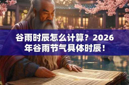 谷雨时辰怎么计算?2026年谷雨节气具体时辰! 谷雨时辰怎么计算?2026年谷雨节气具体时辰!