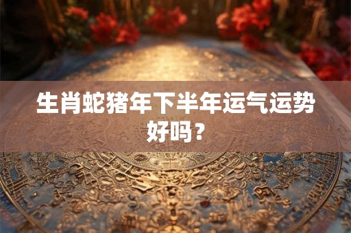 生肖蛇猪年下半年运气运势好吗？