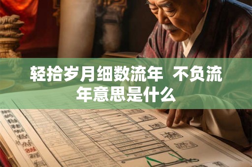 轻拾岁月细数流年  不负流年意思是什么
