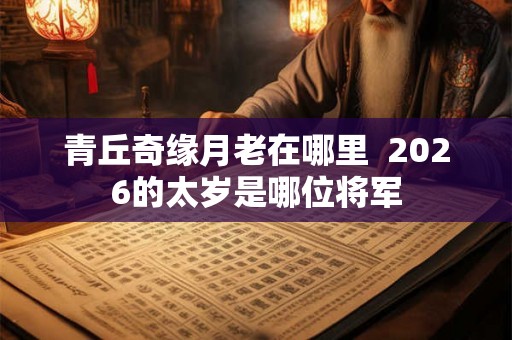 青丘奇缘月老在哪里 2026的太岁是哪位将军 青丘奇缘月老在哪里 2026的太岁是哪位将军