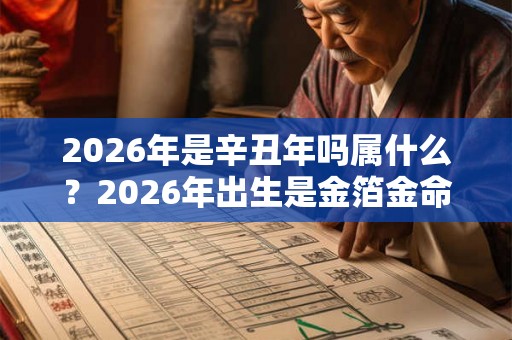 2026年是辛丑年吗属什么？2026年出生是金箔金命吗？