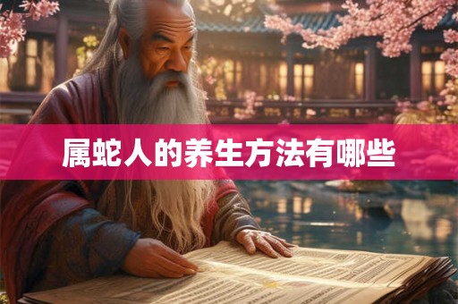 属蛇人的养生方法有哪些