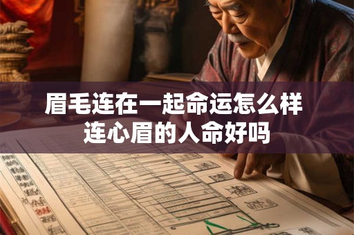 眉毛连在一起命运怎么样 连心眉的人命好吗 眉毛连在一起命运怎么样 连心眉的人命好吗