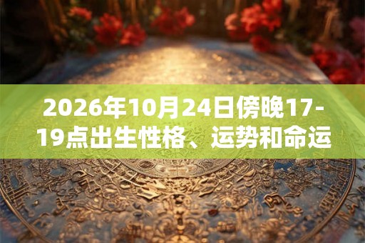 2026年10月24日傍晚17-19点出生性格、运势和命运