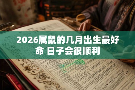 2026属鼠的几月出生最好命 日子会很顺利 2026属鼠的几月出生最好命 日子会很顺利