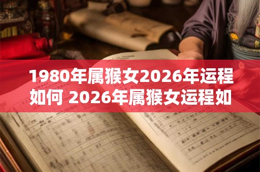 1980年属猴女2026年运程如何 2026年属猴女运程如何